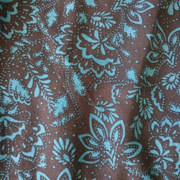 Cato • Women's Floral Lantern Sleeve String Tie Neck Tunic Top - Picture 7 of 14